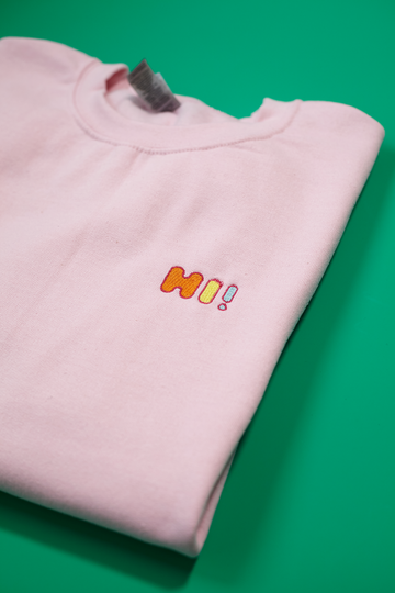 Embroidered Hi! - Unisex Sweatshirt