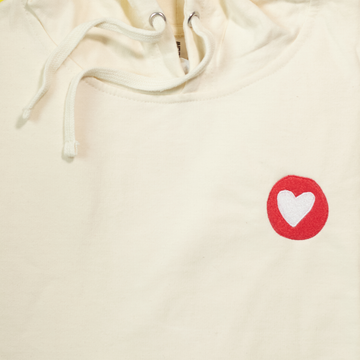 Embroidered Heart - Unisex Midweight Hoodie